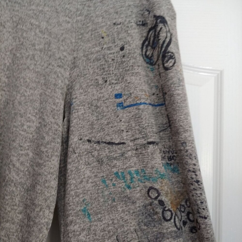 Inoah Freedom Art Knit Pants Whimsical Urban Graphic Print Streetwear M - Picture 8 of 13